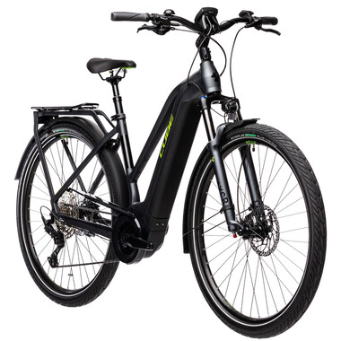 Bicicletta da Viaggio Elettrica CUBE TOURING HYBRID EXC 500 TRAPEZ Nero 2021 0